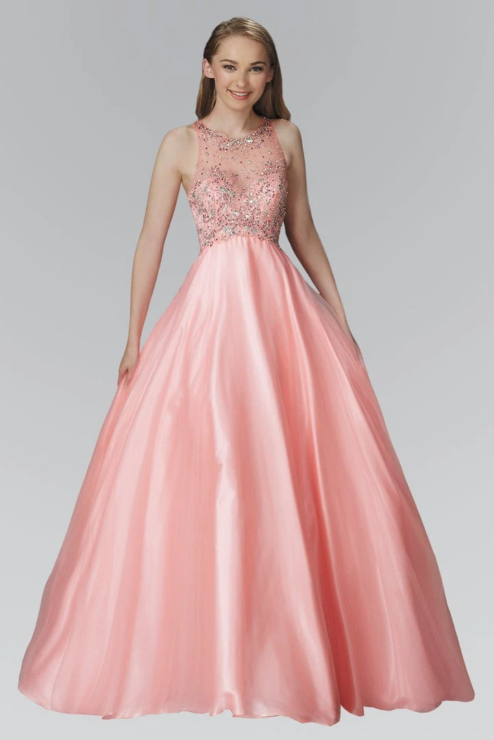 Formal Gowns Elizabeth K - GL2112 Jewel Embellished Sheer Bodice Ballgown 3 Formal Gowns Elizabeth K - GL2112 Jewel Embellished Sheer Bodice Ballgown