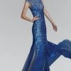Elizabeth K - GL2137 Sequined Bateau Neck Tulle Trumpet Gown 2 Elizabeth K - GL2137 Sequined Bateau Neck Tulle Trumpet Gown
