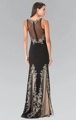 Formal Gowns Elizabeth K - GL2204 Embroidered High Neck Gown