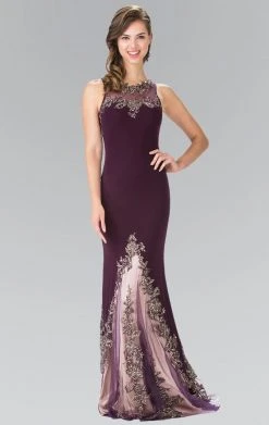 Formal Gowns Elizabeth K - GL2204 Embroidered High Neck Gown