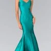 Formal Gowns Elizabeth K - GL2212 Sleek V-Neck Mikado Trumpet Gown