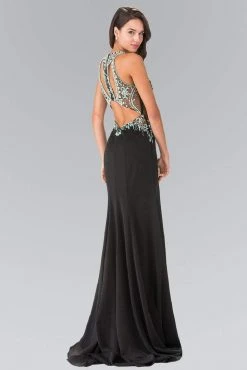 Elizabeth K - GL2221 Beaded High Neck Jersey Evening Gown Formal Gowns 5 Elizabeth K - GL2221 Beaded High Neck Jersey Evening Gown Formal Gowns