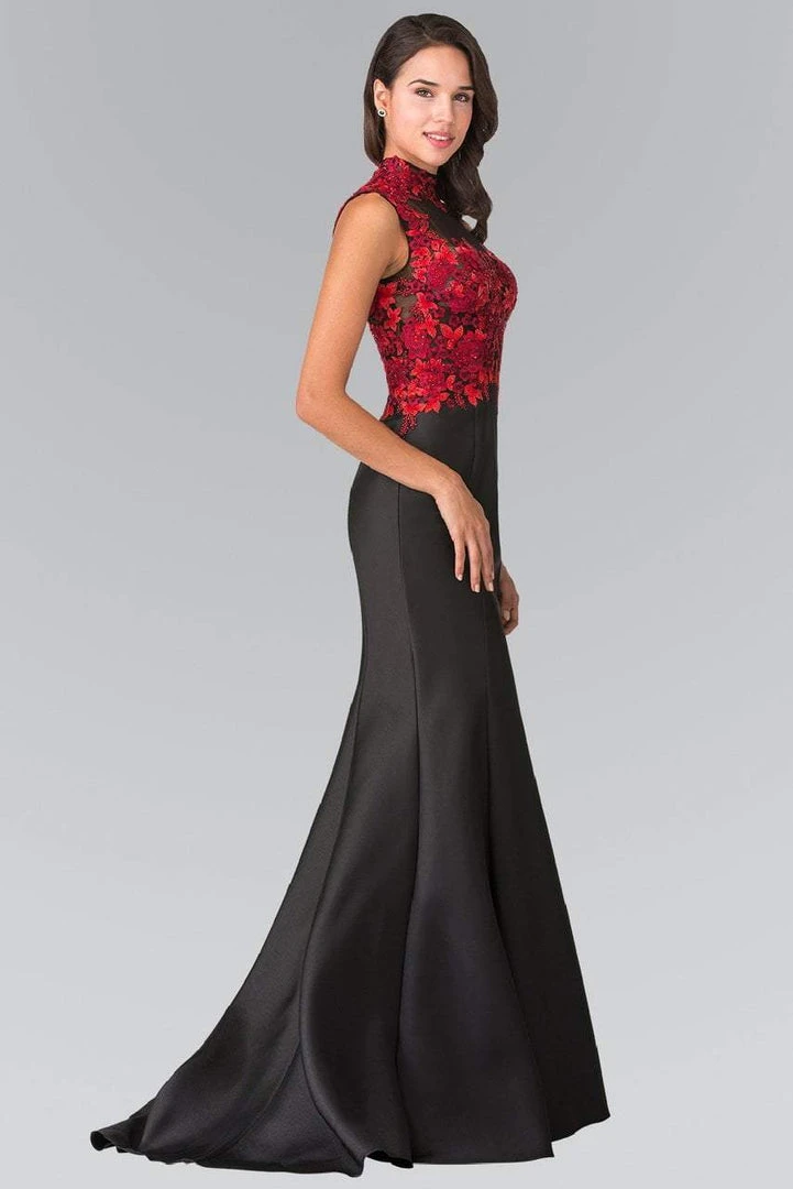 Formal Gowns Elizabeth K - GL2226 Embroidered High Neck Trumpet Gown 5 Formal Gowns Elizabeth K - GL2226 Embroidered High Neck Trumpet Gown