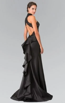 Elizabeth K - GL2227 Embellished High Neck Mikado Trumpet Dress Formal Gowns 13 Elizabeth K - GL2227 Embellished High Neck Mikado Trumpet Dress Formal Gowns