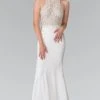 Elizabeth K - GL2227 Embellished High Neck Mikado Trumpet Dress Formal Gowns 1 Elizabeth K - GL2227 Embellished High Neck Mikado Trumpet Dress Formal Gowns