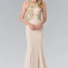Elizabeth K - GL2237 Bead Embellished Halter Neck Gown Formal Gowns 1 Elizabeth K - GL2237 Bead Embellished Halter Neck Gown Formal Gowns