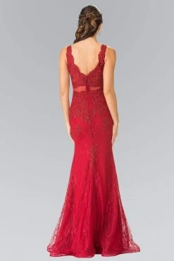 Elizabeth K - GL2240 Laced V-Neck Trumpet Gown 7 Elizabeth K - GL2240 Laced V-Neck Trumpet Gown