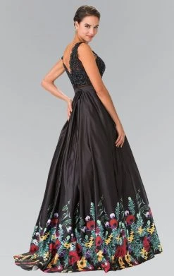 Elizabeth K - GL2251 Sparkling V-Neck Long Dress 9 Elizabeth K - GL2251 Sparkling V-Neck Long Dress