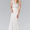 Elizabeth K - GL2261 V-Neck With Beads And Jewels Embellished Gown Formal Gowns 1 Elizabeth K - GL2261 V-Neck With Beads And Jewels Embellished Gown Formal Gowns
