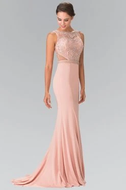Formal Gowns Elizabeth K - GL2267 Sleeveless Beaded Long Dress 8 Formal Gowns Elizabeth K - GL2267 Sleeveless Beaded Long Dress