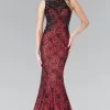 Elizabeth K - GL2268 Embellished Bateau Neck Lace Trumpet Dress 2 Elizabeth K - GL2268 Embellished Bateau Neck Lace Trumpet Dress