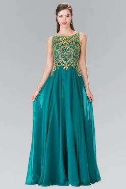 Elizabeth K - GL2274 Embellished Sleeveless Long Dress Formal Gowns