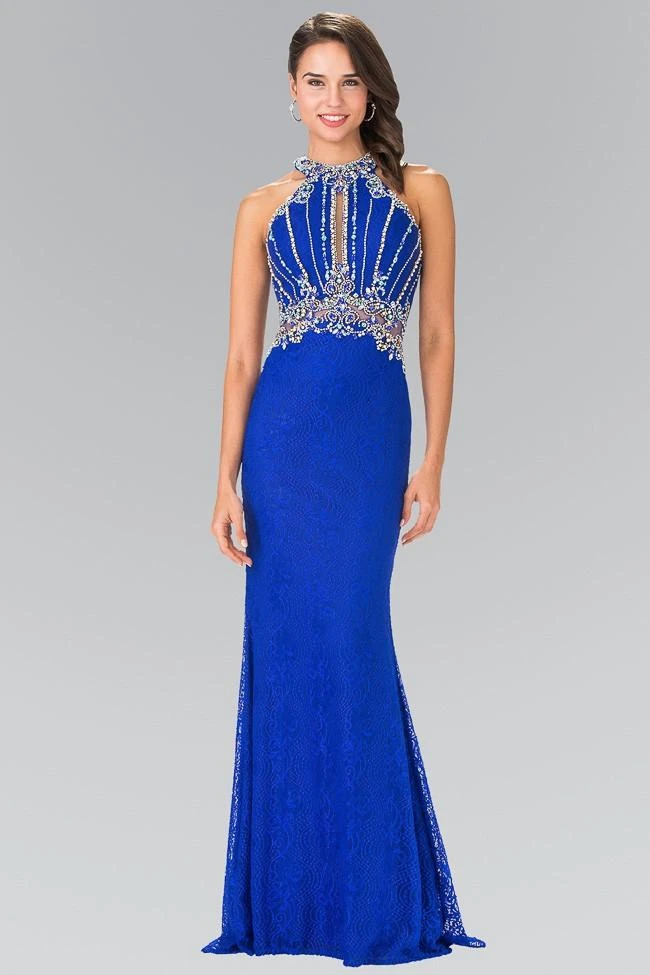 Formal Gowns Elizabeth K - GL2275 Halter Embellished Long Dress 5 Formal Gowns Elizabeth K - GL2275 Halter Embellished Long Dress