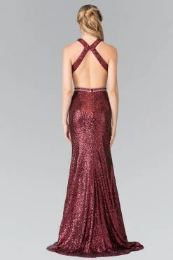 Elizabeth K - GL2278 Halter Long Dress With Slit