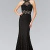 Formal Gowns Elizabeth K - GL2297 Beads Embellished High-Neck Lace Dress 1 Formal Gowns Elizabeth K - GL2297 Beads Embellished High-Neck Lace Dress