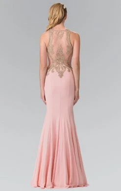Elizabeth K - GL2321 Halter Long Gown With Side Cut Outs Formal Gowns