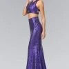 Formal Gowns Elizabeth K - GL2333 Mock Two-Piece Sequined Sheath Gown