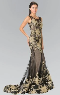 Elizabeth K - GL2335 Beaded Trumpet Gown Formal Gowns