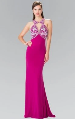 Formal Gowns Elizabeth K - GL2355 Halter Cut Outs Long Gown