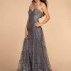 Formal Gowns Elizabeth K - GL2587 Strapless Sequined Evening Dress