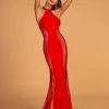 Formal Gowns Elizabeth K - GL2640 Embellished High Halter Jersey Trumpet Dress