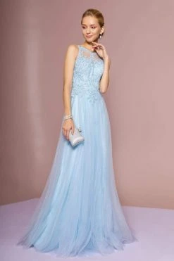 Formal Gowns Elizabeth K - GL2693 Beaded Lace A-Line Evening Dress