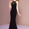 Formal Gowns Elizabeth K - GL2695 Embellished Halter Trumpet Dress With Train