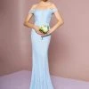 Formal Gowns Elizabeth K - GL2697 Off Shoulder Lace Bodice Mermaid Gown