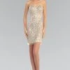 Cocktail Dresses Elizabeth K - GS1135 Jewel Embellished Strapless Cocktail Dress