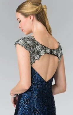 Cocktail Dresses Elizabeth K - GS1436 Sequined V Neck Cocktail Dress 13 Cocktail Dresses Elizabeth K - GS1436 Sequined V Neck Cocktail Dress