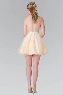 Elizabeth K - GS1459 Illusion Sweetheart Tulle Dress