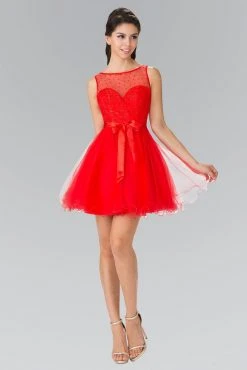 Elizabeth K - GS1459 Illusion Sweetheart Tulle Dress