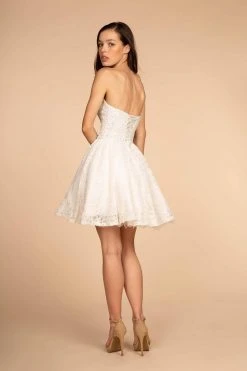 Cocktail Dresses Elizabeth K - GS1611 Strapless Jeweled Lace A-Line Dress 17 Cocktail Dresses Elizabeth K - GS1611 Strapless Jeweled Lace A-Line Dress