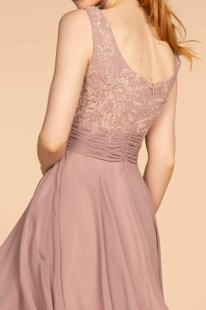 Cocktail Dresses Elizabeth K - GS1612 Embroidered Pleated Waist Cocktail Dress 6 Cocktail Dresses Elizabeth K - GS1612 Embroidered Pleated Waist Cocktail Dress