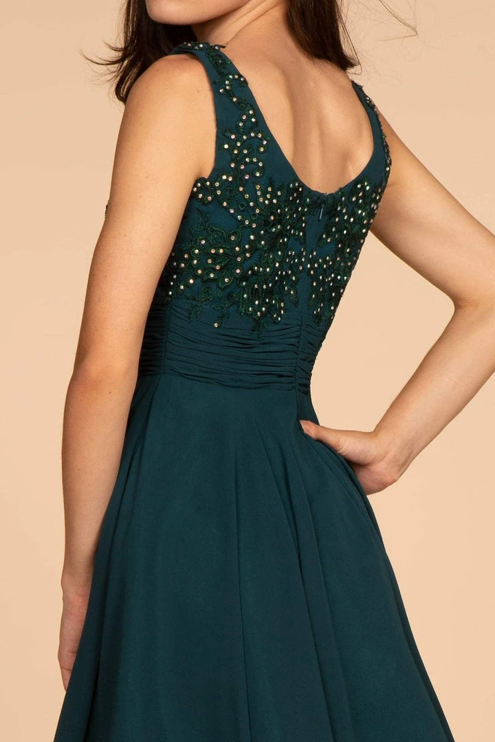 Cocktail Dresses Elizabeth K - GS1612 Embroidered Pleated Waist Cocktail Dress 10 Cocktail Dresses Elizabeth K - GS1612 Embroidered Pleated Waist Cocktail Dress