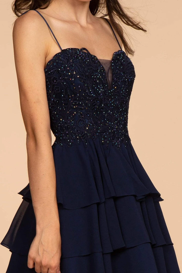 Elizabeth K - GS1616 Embroidered Sweetheart Tiered A-line Dress Cocktail Dresses 5 Elizabeth K - GS1616 Embroidered Sweetheart Tiered A-line Dress Cocktail Dresses