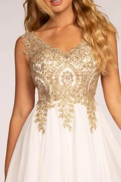 Elizabeth K - GS1625 Embroidered Lace Appliqued Short Dress Cocktail Dresses