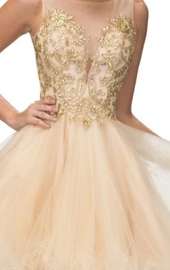 Cocktail Dresses Elizabeth K - GS2157 Embellished Sleeveless Cocktail Dress