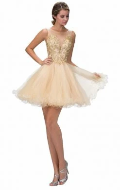 Cocktail Dresses Elizabeth K - GS2157 Embellished Sleeveless Cocktail Dress