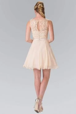 Cocktail Dresses Elizabeth K - GS2314 Sleeveless Lace Bodice A-Line Short Dress 20 Cocktail Dresses Elizabeth K - GS2314 Sleeveless Lace Bodice A-Line Short Dress