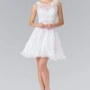 Cocktail Dresses Elizabeth K - GS2314 Sleeveless Lace Bodice A-Line Short Dress