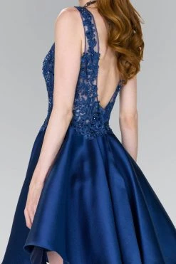 Elizabeth K - GS2387 Appliqued Illusion Bodice Mikado Dress Cocktail Dresses 21 Elizabeth K - GS2387 Appliqued Illusion Bodice Mikado Dress Cocktail Dresses