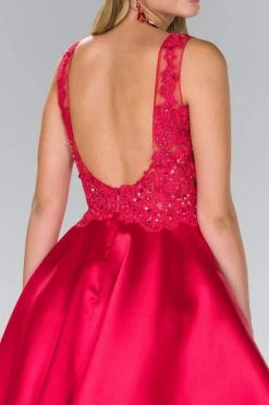 Elizabeth K - GS2387 Appliqued Illusion Bodice Mikado Dress Cocktail Dresses 25 Elizabeth K - GS2387 Appliqued Illusion Bodice Mikado Dress Cocktail Dresses