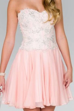 Elizabeth K - GS2391 Embellished Sweetheart Chiffon A-line Dress 8 Elizabeth K - GS2391 Embellished Sweetheart Chiffon A-line Dress