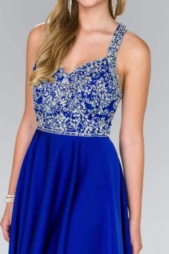 Cocktail Dresses Elizabeth K - GS2412 Beaded V-neck Chiffon A-line Dress 8 Cocktail Dresses Elizabeth K - GS2412 Beaded V-neck Chiffon A-line Dress