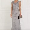 Elizabeth K - Lace Embroidered Long Sheath Dress GL1540 Formal Gowns 1 Elizabeth K - Lace Embroidered Long Sheath Dress GL1540 Formal Gowns