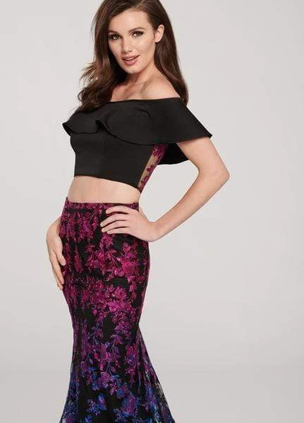 Ellie Wilde - EW119056 Ombre Sequined Lace Two Piece Mermaid Dress 5 Ellie Wilde - EW119056 Ombre Sequined Lace Two Piece Mermaid Dress
