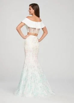 Ellie Wilde - EW119056 Ombre Sequined Lace Two Piece Mermaid Dress 11 Ellie Wilde - EW119056 Ombre Sequined Lace Two Piece Mermaid Dress