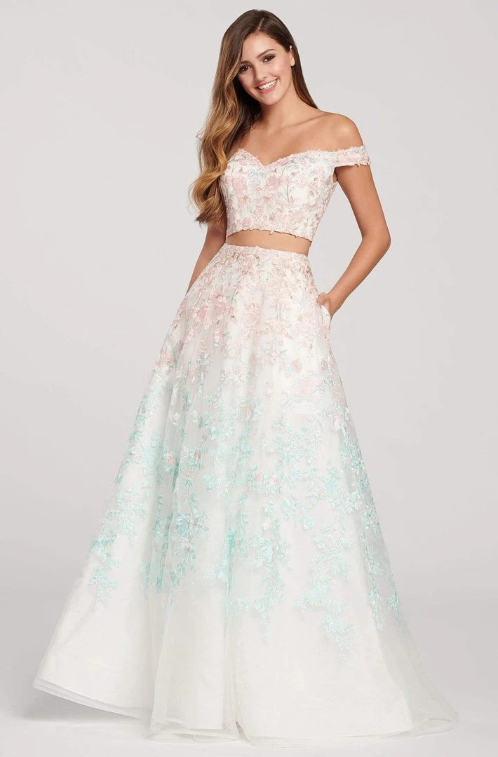 Ellie Wilde - EW119057 Two Piece Embroidered Lace A-line Dress 4 Ellie Wilde - EW119057 Two Piece Embroidered Lace A-line Dress