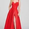 Formal Gowns Ellie Wilde - EW120015 Illusion Plunging V Neck Shimmer Ballgown 2 Formal Gowns Ellie Wilde - EW120015 Illusion Plunging V Neck Shimmer Ballgown